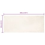 vidaXL Tapis en Fourrure Synthétique de Lapin Blanc 80 x 200 cm
