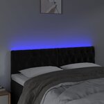 vidaXL Tête de lit à LED Noir 144x7x78/88 cm Velours