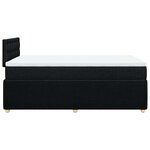 vidaXL Sommier à lattes de lit avec matelas noir 120x190 cm tissu