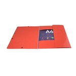 Chemise À Élastiques 3 Rabats Maxi Capacity Carte Lustrée Pelliculée 425gm2 Iderama A4 - Rouge - X 25 - Exacompta