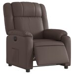 vidaXL Fauteuil inclinable électrique Marron Similicuir