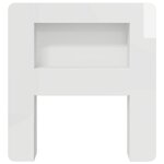vidaXL Cabinet de Tête de Lit Blanc brillant Bois d’ingénierie
