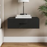 vidaXL Table d'appoint murale 59 x 34 5 x 17 cm Bois d'ingénierie Noir