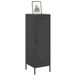 vidaXL Buffet haut noir 36x39x113 cm acier