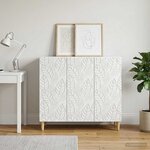 vidaXL Buffet Blanc 89 x 34 5 x 80 cm Bois d'ingénierie