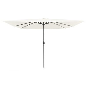 vidaXL Parasol de jardin Blanc et Noir 295 x 295 x 245 cm