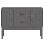 vidaXL Buffet Gris 110x40x78 cm Bois massif de pin
