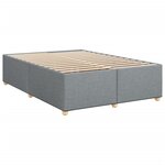 vidaXL Sommier à lattes de lit avec matelas Gris clair 140x190cm Tissu