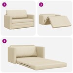 vidaXL Canapé-lit 2-en-1 Crème 124x71x78 cm Tissu