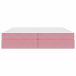 vidaXL Lit avec rangement et matelas Rose 200 x 200 cm Velours
