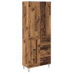 vidaXL Haut Armoire avec tiroir 2 Pièces Bois ancien Bois d'ingénierie