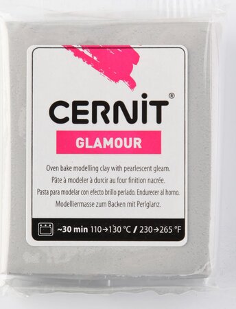 Pâte Cernit Glamour 56 g Argent (080) - Cernit