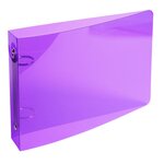 Classeur pour fiches bristol 100x150 2 anneaux 25mm polypropylène Crystal couleur a... EXACOMPTA