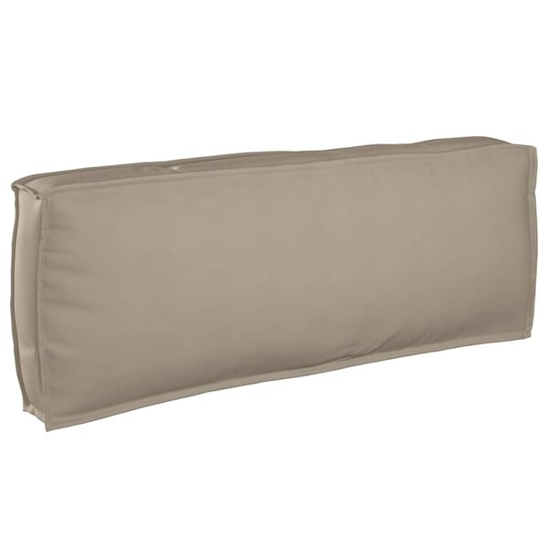 vidaXL Coussin pour dossier de palette Taupe 120 x 40 x 12 cm
