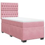 vidaXL Sommier à lattes de lit et matelas Rose 80x200 cm Velours