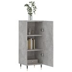 vidaXL Buffet Gris béton 34 5x34x90 cm Bois d'ingénierie