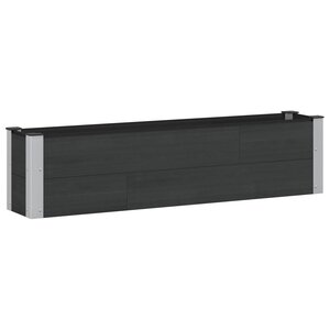 vidaXL Jardinière surélevée Noir 150 x 30 x 36 cm