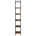 vidaXL Bibliothèque 6 niveaux chêne marron 60x30x188cm bois ingénierie