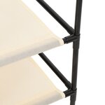 vidaXL Armoire de rangement 4 paniers en tissu Crème 63x30x71 cm Acier