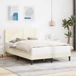 vidaXL Cadre de lit Crème 120 x 200 cm Tissu en velours côtelé
