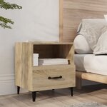 vidaXL Table de chevet Chêne sonoma Bois d'ingénierie