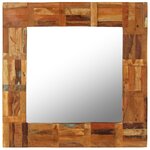vidaXL Miroir mural Bois de récupération massif 60 x 60 cm