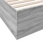 vidaXL Cadre de lit sans matelas sonoma gris 200x200 cm