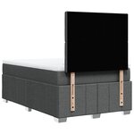 vidaXL Sommier à lattes de lit avec matelas gris foncé 120x190cm tissu