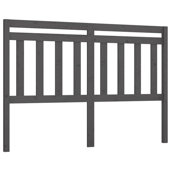 vidaXL Tête de lit Gris 166x4x100 cm Bois massif de pin