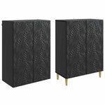 vidaXL Ensemble de Meubles 2 Pièces Noir Bois d'ingénierie