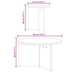 vidaXL Ensemble de tables basses 2 Pièces Blanc 49 x 49 x 28 cm
