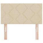 vidaXL Tête de lit style blocs de diamant crème 80 cm en tissu