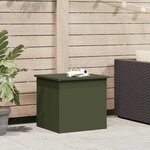 vidaXL Boîte de Rangement Extérieure Vert olive 55 x 50.5 x 50 cm