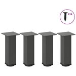 vidaXL Pieds de table basse 4 pièces Anthracite 42-44 cm Acier