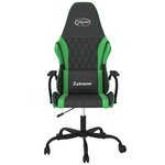 vidaXL Chaise de jeu Noir et vert Similicuir