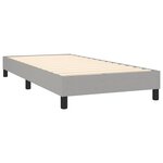 vidaXL Sommier à lattes de lit matelas LED Gris clair 100x200 cm Tissu