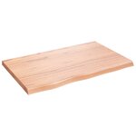 vidaXL Étagère murale marron clair bois chêne massif traité