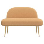 vidaXL Banc rembourré avec dossier Beige 110 x 60 x 76 cm Bouclé