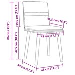 vidaXL Chaises à manger lot de 4 noir tissu