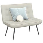 vidaXL Banc crème 110x74x84 cm velours