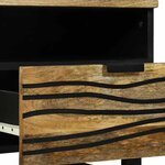 vidaXL Table basse Marron et Noir 80 x 54 x 40 cm Bois d'acacia massif
