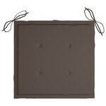 vidaXL Chaises de jardin et coussins lot de 4 Gris Bois acacia massif