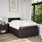 vidaXL Sommier à lattes de lit avec matelas Marron foncé 120x200 cm