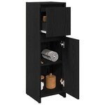 vidaXL Cabinet de salle de bain avec tiroir Chêne noir 30 x 30 x 95 cm
