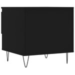 vidaXL Table basse noir 50x46x50 cm bois d’ingénierie