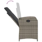vidaXL Ensemble à manger de jardin 9 Pièces coussins gris résine tressée