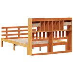 vidaXL Lit bibliothèque sans matelas cire marron 140x200 cm pin massif