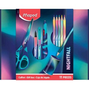 Coffret cadeau pour l'école NIGHTFALL  11 pièces MAPED