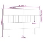 vidaXL Tête de lit Marron miel 183 5x3x81 cm Bois massif de pin