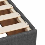 vidaXL Cadre de lit sans matelas gris foncé 100x200 cm tissu
